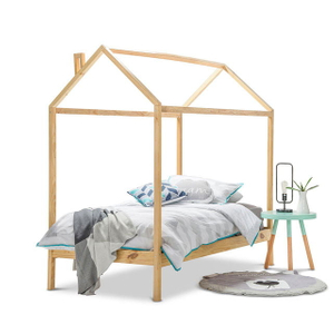 Estructura de cama para casa de niños en madera de pino